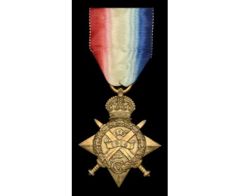 The 1914 Star awarded to Sergeant D. Walsh, 2nd Battalion, Royal Irish Regiment, who was killed in action at Mons on 23 Augus