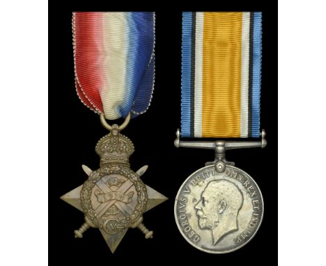 Pair: Private W. J. Grinham, 2nd Battalion, Princess of Wales’s Own (Yorkshire Regiment), who was killed in action near Kruis