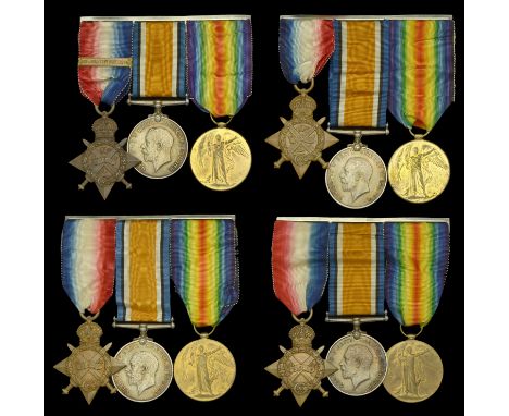 Family Group:  Three: Private H. J. Tillbrook, 4th Battalion, Royal Fusiliers (City of London Regiment), who was killed in ac