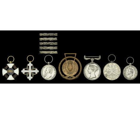 A Sardinian Crimea and Independence of Italy group of seven awarded to Captain Giuseppe Jest  Italy, Kingdom, Order of the Cr