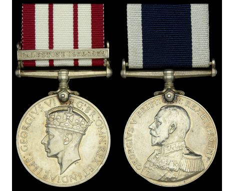 Pair: Chief Stoker F. C. Lewry, Royal Navy, late Royal Engineers  Naval General Service 1915-62, 1 clasp, Palestine 1936-1939