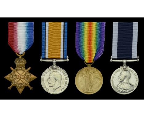 Four: Chief Engine Room Artificer H. B. Woodthorpe, Royal Navy  1914-15 Star (M.5883, H. B. Woodthorpe, E.R.A.4. R.N.); Briti