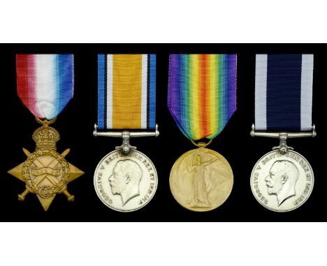 Four: Chief Engine Room Artificer First Class C. C. Grimwood, Submarine Service, Royal Navy  1914-15 Star (M.8689, C. G. [sic