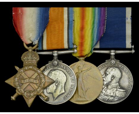 Four: Stoker Petty Officer A. Hughes, Royal Navy  1914-15 Star (K.20492, A. Hughes, Sto.1., R.N.); British War and Victory Me