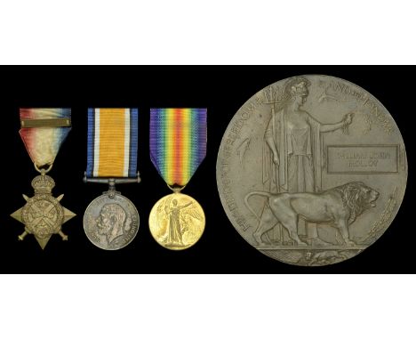 Three: Private W. J. Molloy, 1st Battalion, Royal Irish Rifles, who died from wounds received in action at Rue Tilleloy near 