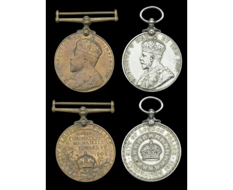 The Coronation pair awarded to Police Constable W. Hirons, City of London Police, who won an Olympic Gold Medal for Great Bri