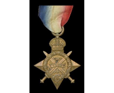 The 1914 Star awarded to Private J. H. Mullins, 4th Battalion, Duke of Cambridge’s Own (Middlesex Regiment), later Machine Gu