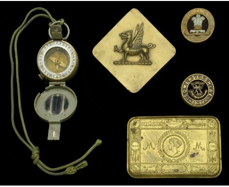 A Stanley Prismatic Compass. A Prismatic Compass by Stanley, London, reverse numbered ‘73614’; together with an empty Princes