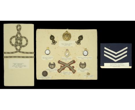 A small Collection of insignia c.1914-17. Comprising a Leicestershire Volunteer Regiment bronze pair of cap and collar badges