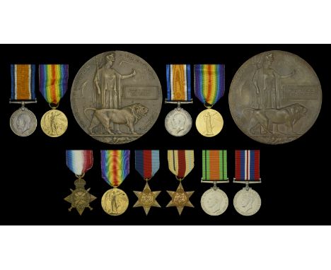 Family group:   Pair: Gunner J. H. Kingsbury, 14th Siege Battery, Royal Garrison Artillery, who died at Le Treport from wound