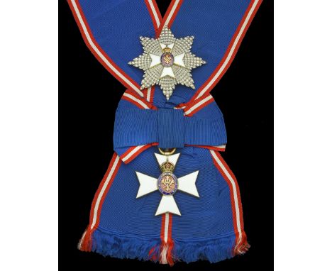 The G.C.V.O. set of insignia awarded to Lord Rennell, H.M. Envoy to Sweden, on the occasion of the marriage of H.R.H. Princes