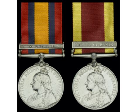 Pair: Stoker First Class F. Cooper, Royal Navy  Queen’s South Africa 1899-1902, 1 clasp, Natal (286005 Sto: F. Cooper, H.M.S.