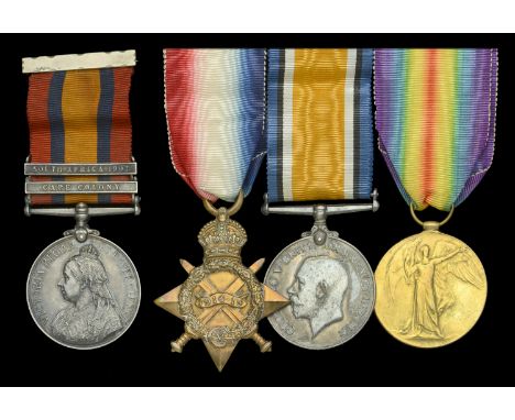 Family group:  The Queen’s South Africa Medal awarded to Sergeant H. J. Crockett, 4th Battalion, East Surrey Regiment, who wa