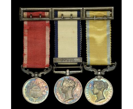 The group of three miniature dress medals attributed to Captain R. B. Creyke, Royal Navy  Naval General Service 1793-1840, 1 