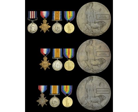 Family Group:  A Great War 1916 ‘Battle of Flers Courcelette’ M.M. group of four awarded to Lance Corporal T. Craddock, 6th (