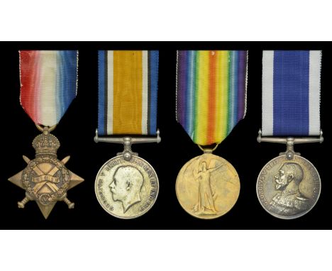 Four: Stoker Petty Officer P. W. Luscombe, Royal Navy  1914-15 Star (K.21478, P. W. Luscombe, Sto.1., R.N.); British War and 