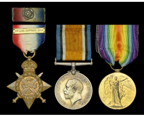 Three: Private A. W. Giles, 1st Battalion, Prince Albert’s (Somersetshire Light Infantry), who was killed in action at St. Yv
