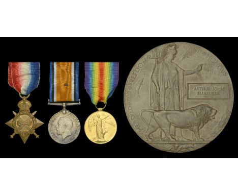 Three: Sergeant A. J. Ellesmere, 1/8th Battalion, Royal Warwickshire Regiment (Territorial Force), who was shot dead by a sni