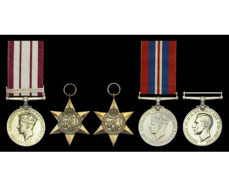 Five: Stoker First Class N. H. Neal, Royal Navy  Naval General Service 1915-62, 1 clasp, Palestine 1936-1939 (K.62879 N. H. N