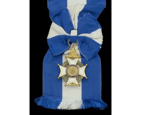 Honduras, Republic, Order of Morazan, Grand Cross sash badge, 66mm including pyramid suspension x 52mm, gilt and enamel, unma