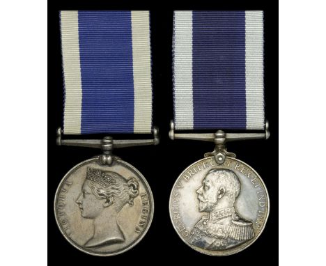 Royal Navy L.S. & G.C. (2), V.R., narrow suspension, impressed naming (John Mahoney, Boatman, H.M. Coast Guard.); G.V.R., 1st