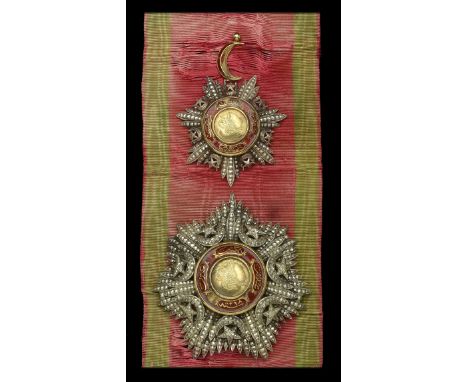 The Ottoman Order of the Medjidieh First Class set of insignia bestowed upon Field Marshal Lord Grenfell, who served as Sirda