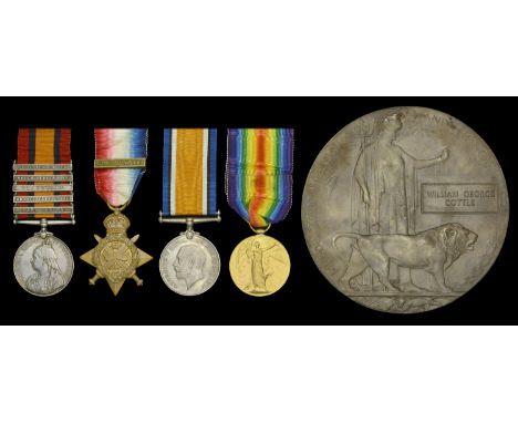 Four: Lance Corporal W. G. Cottle, 1st Battalion, Duke of Edinburgh’s (Wiltshire Regiment), who died on 25 October 1914 from 