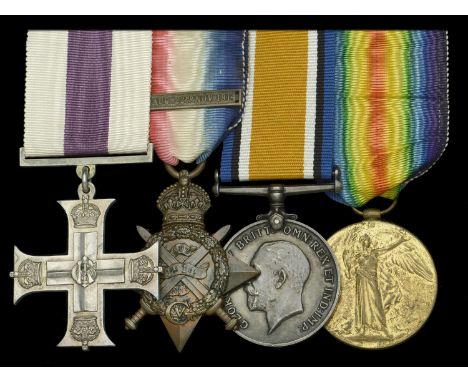 A rare Great War ‘1914’ ‘Warrant Officer’s’ M.C. group of four awarded to Company Quartermaster Sergeant, later Second Lieute