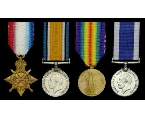 Four: Sailmaker E. G. Keech, Royal Navy  1914-15 Star (J.26627, E. G. Keech, Ord. R.N.); British War and Victory Medals (J.26