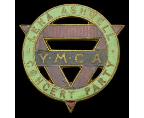 Y.M.C.A. ‘Lena Ashwell Concert Party’ Badge, gilt and enamel, with pin-back suspension, good very fine, rare £60-£80  ---  Le