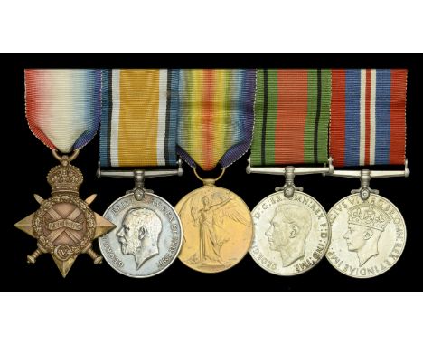 Five: Lieutenant-Commander E. M. Gibbings, Royal Navy   1914-15 Star (Lieut. E. M. Gibbings. R.N.); British War and Victory M