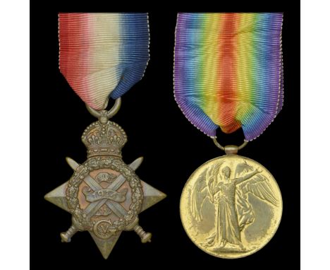 Pair: Private H. W. Bradley, 1st Battalion, Queen’s Own (Royal West Kent Regiment), who was killed in action at Wasmes during