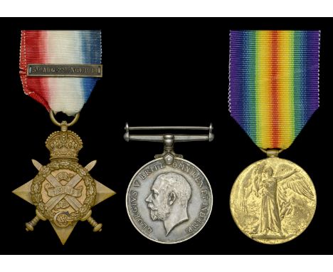 Three: Private W. J. Byrne, 1st Battalion, Princess Victoria’s (Royal Irish Fusiliers), who was killed in action at Le Ruage 