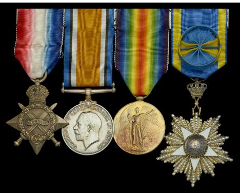 Four: Commander W. J. Bright-Barton, Royal Navy   1914-15 Star (Lieut. W. J. B. Barton. R.N.); British War and Victory Medals