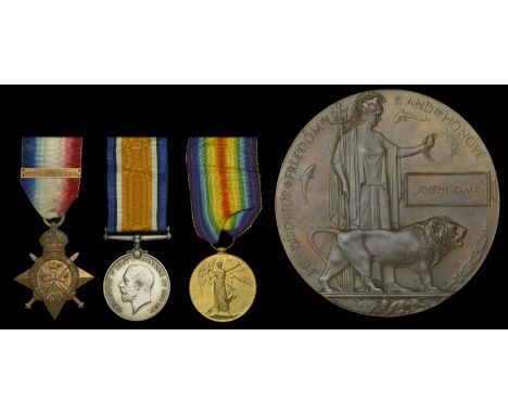 Three: Private J. Clark, 1st Battalion, Lincolnshire Regiment, who was killed in action at Vailly during the Battle of the Ai