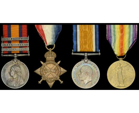 Four: Staff Sergeant G. Lawrence, Royal Army Medical Corps  Queen’s South Africa 1899-1902, 3 clasps, Cape Colony, Transvaal,