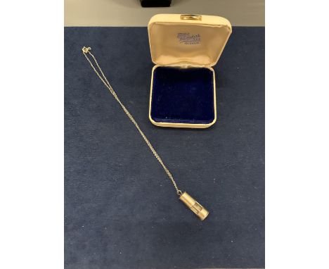 A SILVER CHAIN WITH MINI MINERS LAMP 