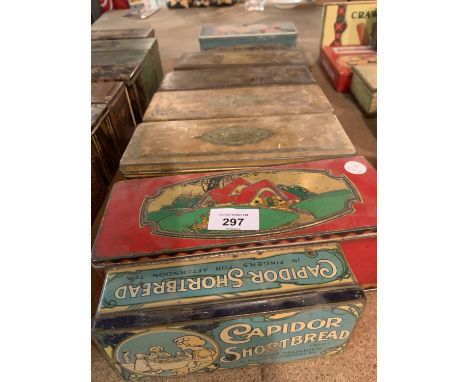 SEVEN ORIGINAL VINTAGE TINS 