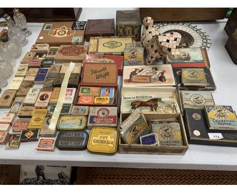 A LARGE QUANTITY OF ORIGINAL VINTAGE SMOKING RELATED BOXES, TINS AND PACKETS 
