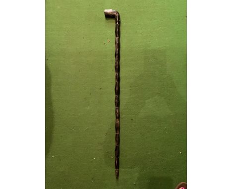 AN ANTLER WALKING STICK 