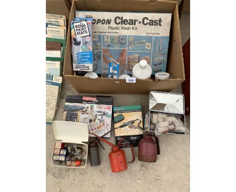 VARIOUS MODELLING ITEMS TO INCLUDE RESIN KIT, OIL CANS, MINI TOOL KIT ETC 
