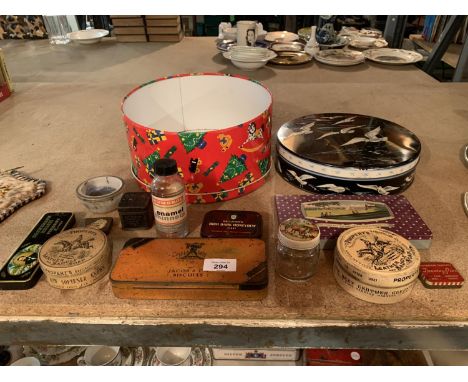 A COLLECTION OF VINTAGE TINS ETC 