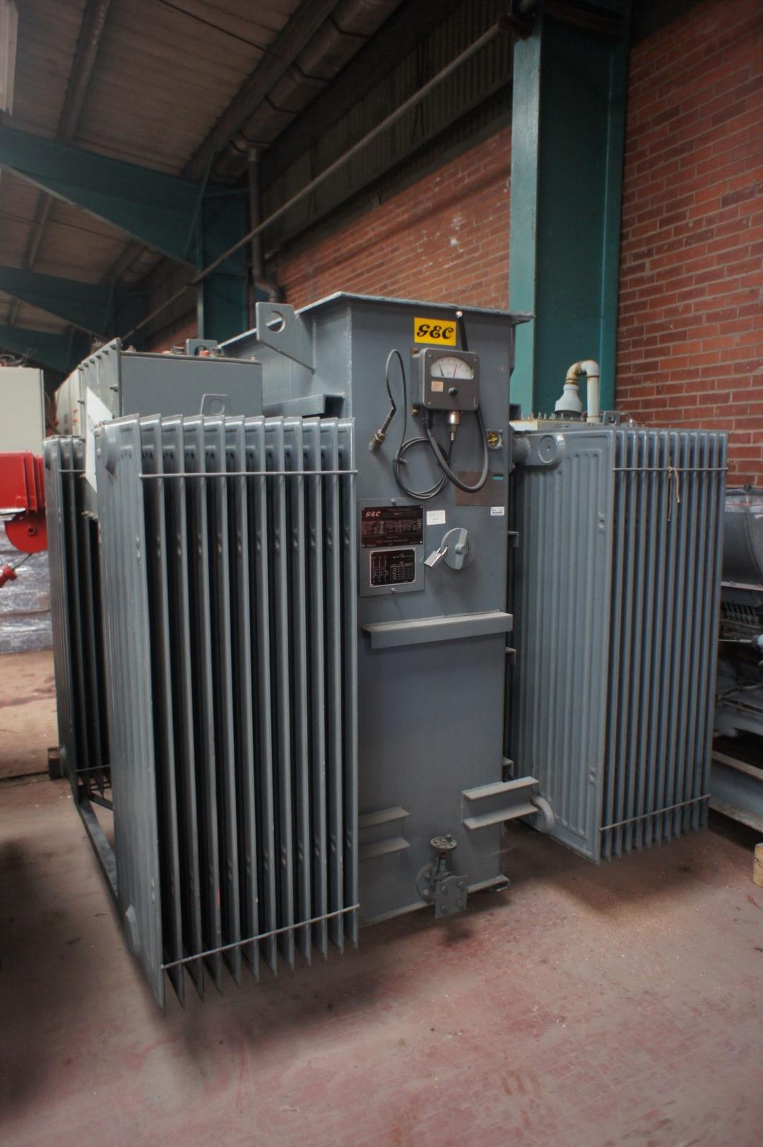 * GEC MD521 Sealed Step Down Transformer, 1250 KVA, HV 11000 KV, LV