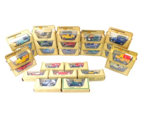 Matchbox Models of Yesteryear, to include 1937 Cord 812, 1912 Ford Model T, 1928 Bugatti T44, 1930 Ford A, 1927 Talbot, etc. 