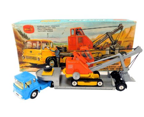A Corgi Toys Machine Carrier Set, with Bedford Tractor Unit and Priestman Cub Shovel, No. 27, boxed.
