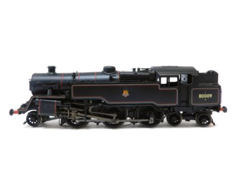 A Bachmann Branchline OO gauge Class 4MT standard tank locomotive, 32-350DC 4MT 2-6-4, 80009 in BR black livery, lined early 