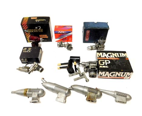 RC Engines, including an OS Max 20, Irvine model engine, SC Model Engines, etc. (1 tray) 