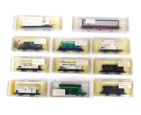 Trix HO gauge rolling stock, to include a BP tanker, Persil wagon, Keis wagon, Lederer wagon, etc. (1 tray)