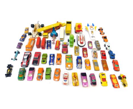 Matchbox Corgi and other playworn diecast, including Matchbox Superkings K1 DAF car transporter, Matchbox Superkings Ford LTS