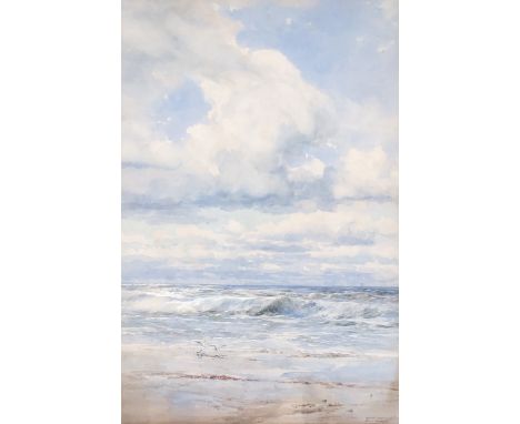 Edward Theodore Compton (1849-1921), watercolour on paper, birds in a seascape, signed and dated 1885 lower right, 58x38cm 